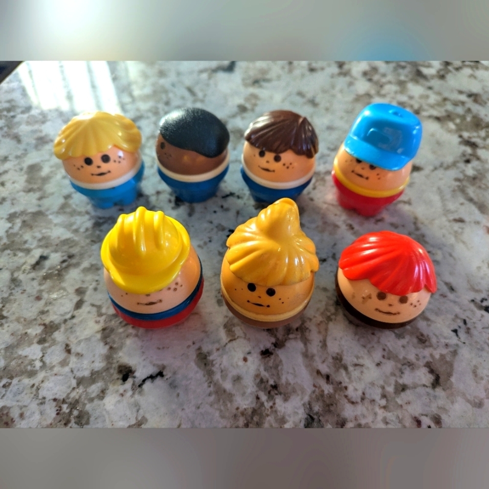 Little Tikes Toddle Tots Vintage set of 7 80s 90s‎ People Doll Toys Construction